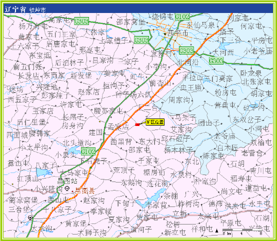 5km处,行政区划隶属昌图县下二台子乡管辖,北西距长大铁路双庙子站11k